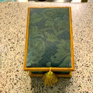 Vintage TREND FRAMES Wood/Fabric Jewerly/Trinket Box